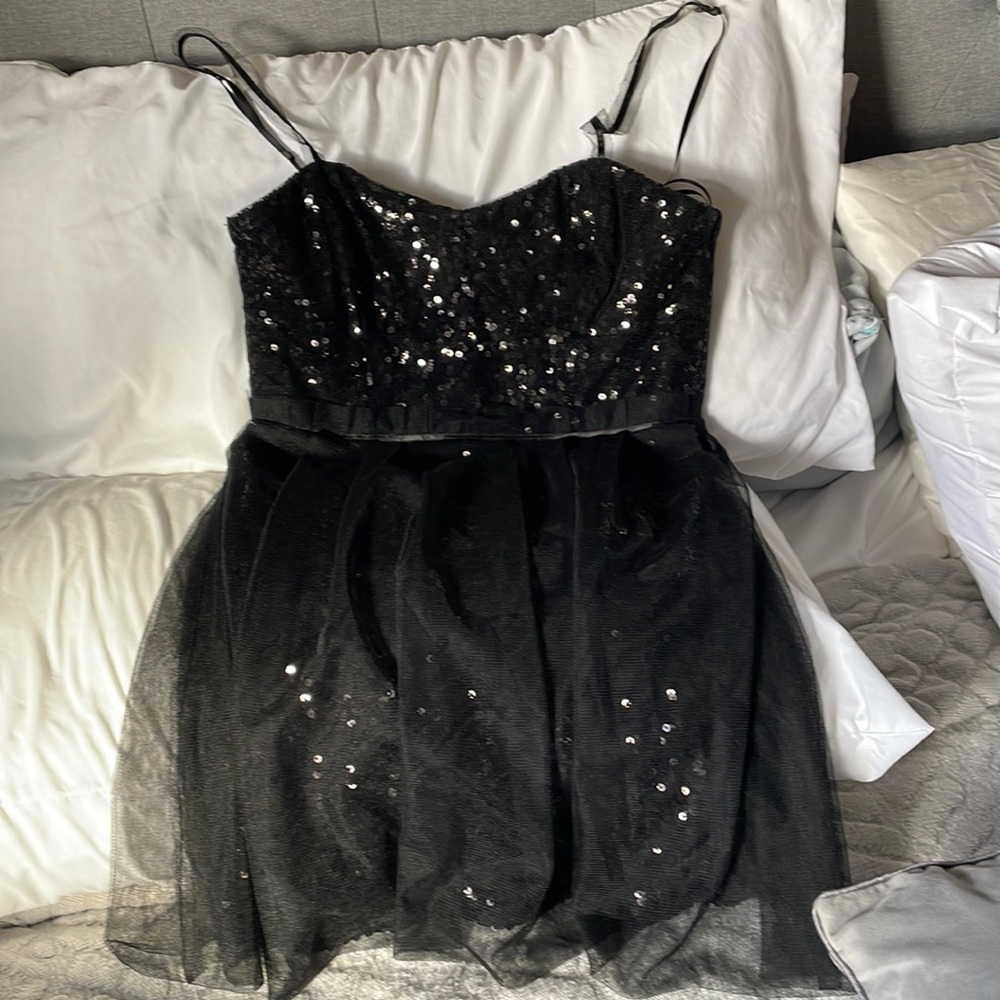 Sparkly black French Connection cocktail dress. Like new!